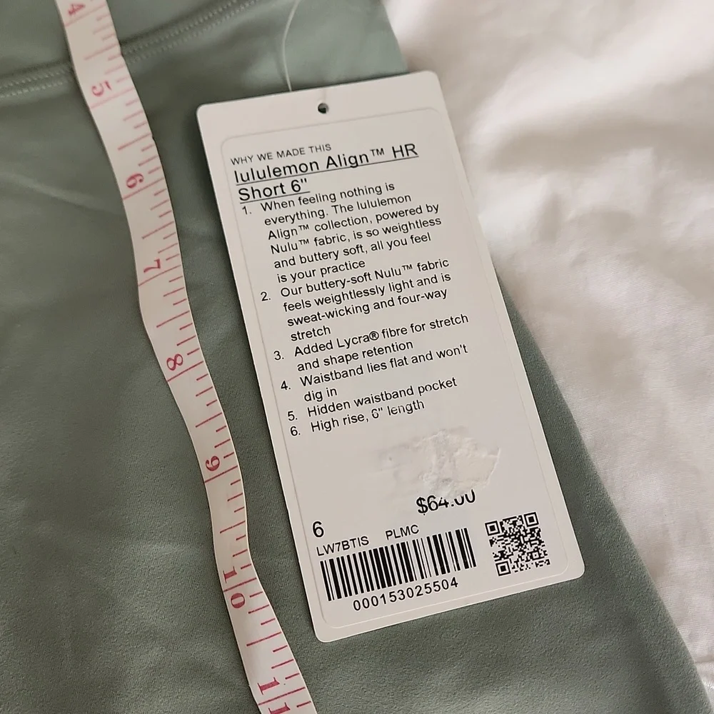 NWT lululemon Align™ High-Rise Short 6", Size 6 - Picture 7 of 7